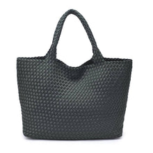 Load image into Gallery viewer, Sol Selene Sky's The Limit - Large Woven Neoprene Tote: Chocolate