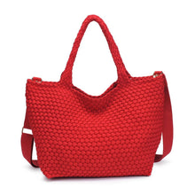 Load image into Gallery viewer, Sol Selene Sky's The Limit - Medium Laced Up Eco-Edition Tote: Beige