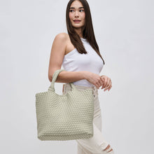 Load image into Gallery viewer, Sol Selene Sky's The Limit - Medium Woven Neoprene Tote: Sand Black