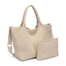 Load image into Gallery viewer, Sky's The Limit - Medium Laced Up Eco-Edition Tote: Nude