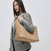 Load image into Gallery viewer, Sol Selene Sky's The Limit - Large Woven Neoprene Tote: Chocolate