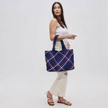 Load image into Gallery viewer, Sol Selene Sky's The Limit - Large Woven Neoprene Tote: Chocolate