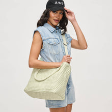 Load image into Gallery viewer, Sol Selene Sky's The Limit - Medium Laced Up Eco-Edition Tote: Beige