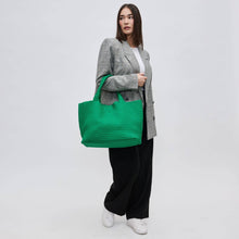 Load image into Gallery viewer, Sol Selene Sky's The Limit - Large Woven Neoprene Tote: Chocolate