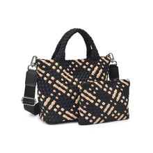 Load image into Gallery viewer, Sky's The Limit - Woven Neoprene Small Crossbody: Sand Black
