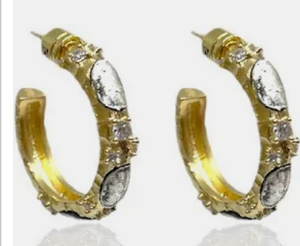 TAT2 GOLD ALMA HOOPS