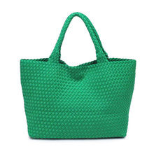Load image into Gallery viewer, Sol Selene Sky's The Limit - Large Woven Neoprene Tote: Chocolate