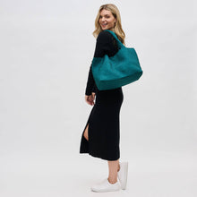 Load image into Gallery viewer, Sol Selene Sky's The Limit - Large Woven Neoprene Tote: Chocolate