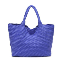 Load image into Gallery viewer, Sol Selene Sky's The Limit - Large Woven Neoprene Tote: Chocolate