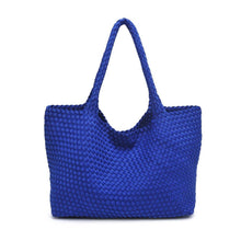 Load image into Gallery viewer, Sol Selene Sky's The Limit - Large Woven Neoprene Tote: Chocolate