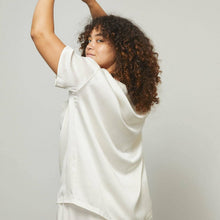 Load image into Gallery viewer, Lunya Washable Silk Tee Set: Tranquil White, M