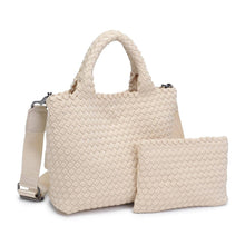 Load image into Gallery viewer, Sky's The Limit - Woven Neoprene Small Crossbody: Navy Nude