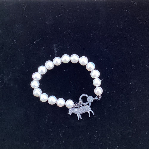 Erin Knight Pave Diamond Horse Charm Bracelet