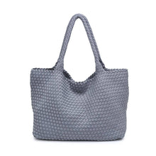 Load image into Gallery viewer, Sol Selene Sky's The Limit - Large Woven Neoprene Tote: Chocolate