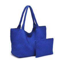 Load image into Gallery viewer, Sol Selene Sky's The Limit - Large Woven Neoprene Tote: Chocolate