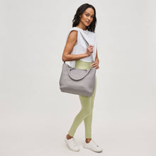 Load image into Gallery viewer, Sol Selene Sky's The Limit - Medium Woven Neoprene Tote: Sand Black