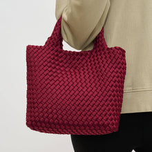 Load image into Gallery viewer, Sky's The Limit - Woven Neoprene Small Crossbody: Navy Nude