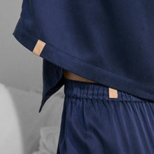 Load image into Gallery viewer, Lunya Washable Silk Long Sleeve Pant Set: Deep Blue, S
