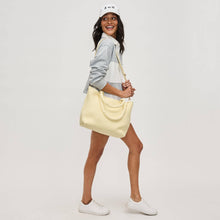 Load image into Gallery viewer, Sol Selene Sky's The Limit - Medium Laced Up Eco-Edition Tote: Black