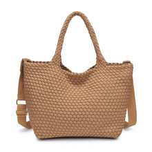 Load image into Gallery viewer, Sol Selene Sky's The Limit - Medium Laced Up Eco-Edition Tote: Black