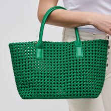 Load image into Gallery viewer, Sol Selene -Soltice Medium  Hand Woven Knot Tote: Nude