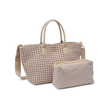 Load image into Gallery viewer, Sol Selene -Soltice Medium  Hand Woven Knot Tote: Nude
