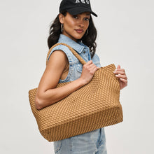 Load image into Gallery viewer, Sol Selene Sky's The Limit - Large Woven Neoprene Tote: Chocolate