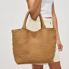 Load image into Gallery viewer, Sol Selene Sky's The Limit - Medium Woven Neoprene Tote: Sand