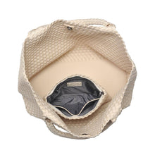 Load image into Gallery viewer, Sol Selene Sky's The Limit - Large Woven Neoprene Tote: Chocolate