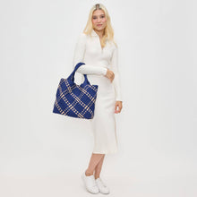 Load image into Gallery viewer, Sol Selene Sky's The Limit - Medium Woven Neoprene Tote: Sand Black