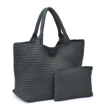 Load image into Gallery viewer, Sol Selene Sky's The Limit - Large Woven Neoprene Tote: Chocolate