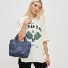 Load image into Gallery viewer, Sky's The Limit - Woven Neoprene Small Crossbody: Navy Nude