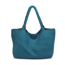 Load image into Gallery viewer, Sol Selene Sky's The Limit - Large Woven Neoprene Tote: Chocolate