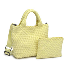 Load image into Gallery viewer, Sky's The Limit - Woven Neoprene Small Crossbody: Navy Nude