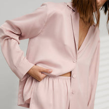 Load image into Gallery viewer, Lunya Washable Silk Long Sleeve Pant Set: Delicate Pink, M