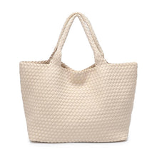Load image into Gallery viewer, Sol Selene Sky's The Limit - Large Woven Neoprene Tote: Chocolate