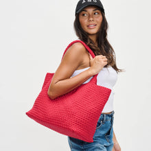 Load image into Gallery viewer, Sol Selene Sky's The Limit - Large Woven Neoprene Tote: Chocolate