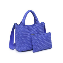 Load image into Gallery viewer, Sky's The Limit - Woven Neoprene Small Crossbody: Navy Nude