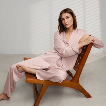 Load image into Gallery viewer, Lunya Washable Silk Long Sleeve Pant Set: Delicate Pink, M