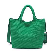 Load image into Gallery viewer, Sol Selene Sky's The Limit - Medium Woven Neoprene Tote: Sand Black