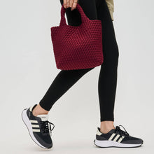 Load image into Gallery viewer, Sky's The Limit - Woven Neoprene Small Crossbody: Navy Nude