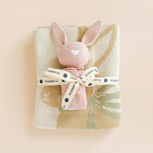 Blueberry Hill Pastel Bunny Blanket Spring Floral Set