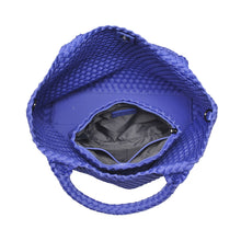 Load image into Gallery viewer, Sol Selene Sky's The Limit - Medium Woven Neoprene Tote: Sand Black