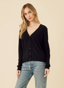 One Grey Day Laguna Merino Cardigan - Black