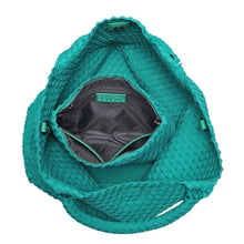 Load image into Gallery viewer, Sol Selene Sky's The Limit - Medium Woven Neoprene Tote: Sand Black