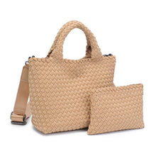 Load image into Gallery viewer, Sky's The Limit - Woven Neoprene Small Crossbody: Sand Black