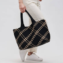 Load image into Gallery viewer, Sol Selene Sky's The Limit - Large Woven Neoprene Tote: Chocolate