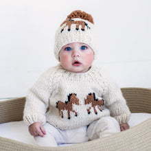 Load image into Gallery viewer, Pony Sweater Natural for Baby &amp; Toddler: 0-6 months