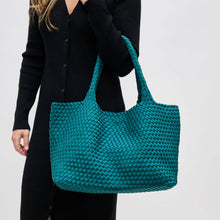Load image into Gallery viewer, Sol Selene Sky's The Limit - Large Woven Neoprene Tote: Chocolate