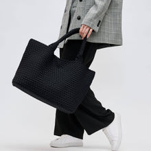 Load image into Gallery viewer, Sol Selene Sky's The Limit - Large Woven Neoprene Tote: Chocolate